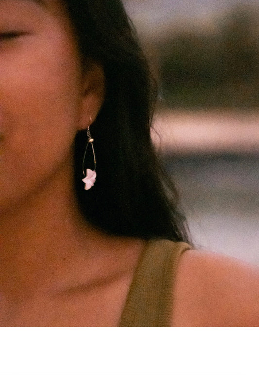 Plumeria earrings