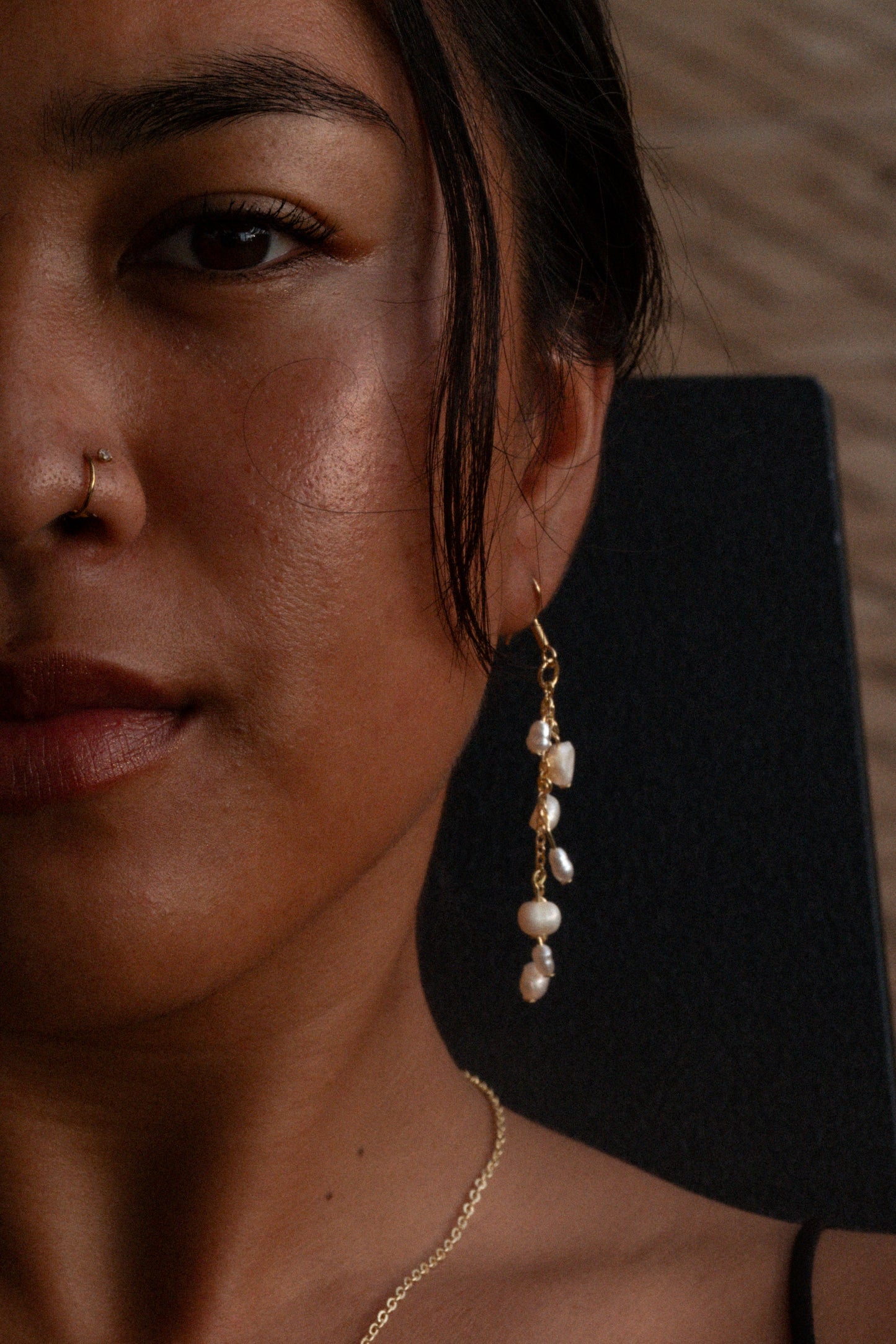 Pearl fall earrings