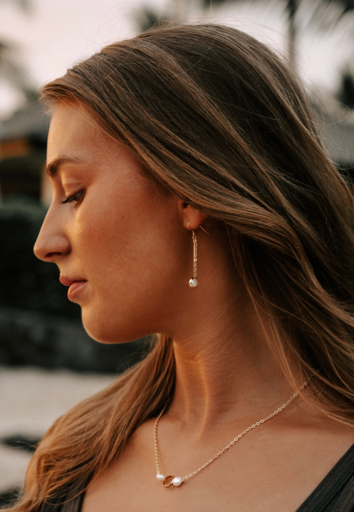 Pearl drop earrings