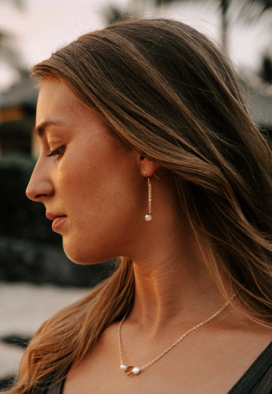 Pearl drop earrings