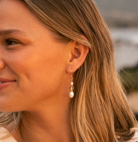 Glassy stack earrings